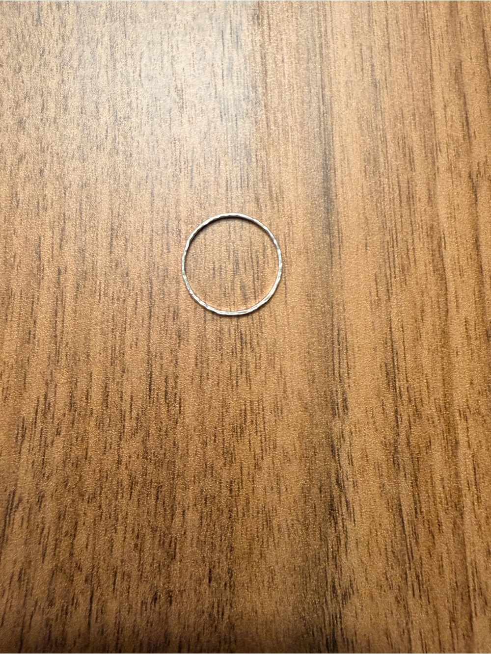 Minimalist Delicate SilverTextured Stackable Ring